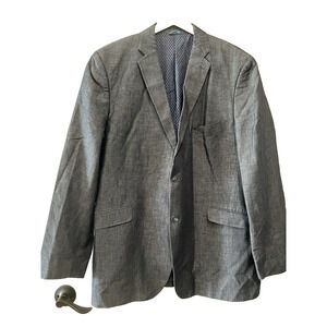 Mens Made Cam Newton Navy Blazer Sport Coat Linen ,formal ,wedding work Sz-48